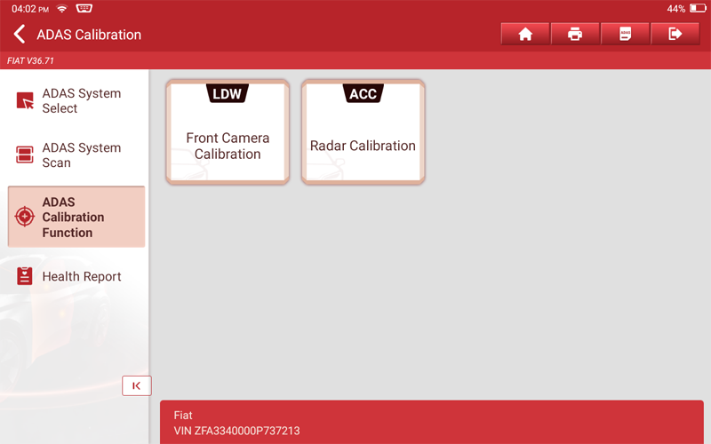 FIAT 500X Front Camera Calibration 02