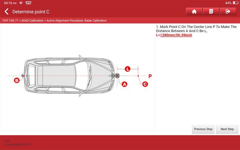 FIAT 500X Laser Radar Calibration 09