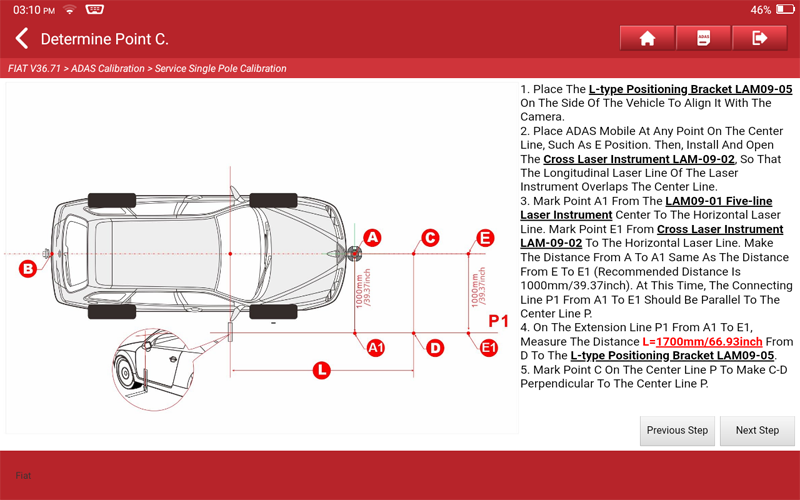 FIAT 500X Front Camera Calibration 08