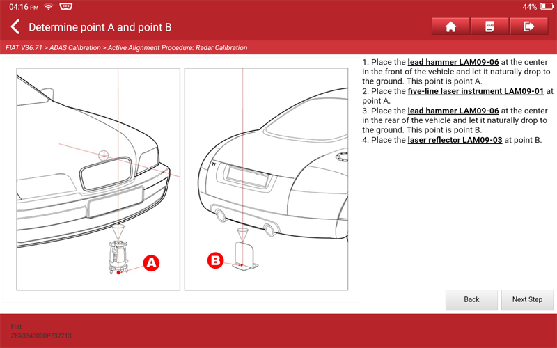 FIAT Aegea Laser Radar Calibration 07