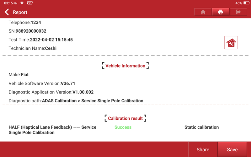 FIAT Ducato Front Camera Calibration 23