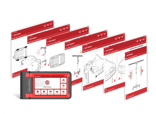 iSmartLink 801 combined with ADAS calibration equipment